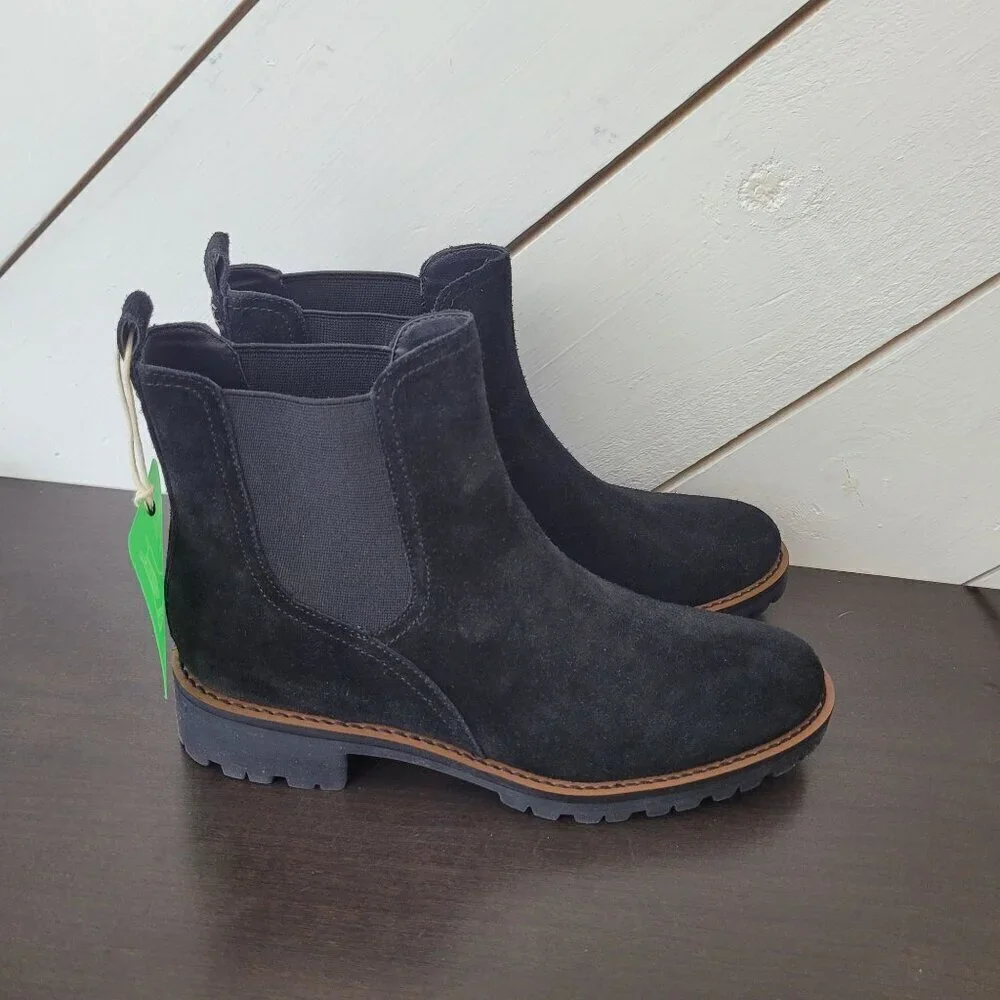 NEW Sam Edelman Women's 6.5 Jazmine Chelsea Boot Black Suede